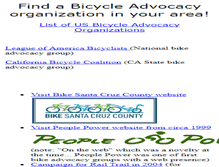 Tablet Screenshot of bikeadvocacy.org